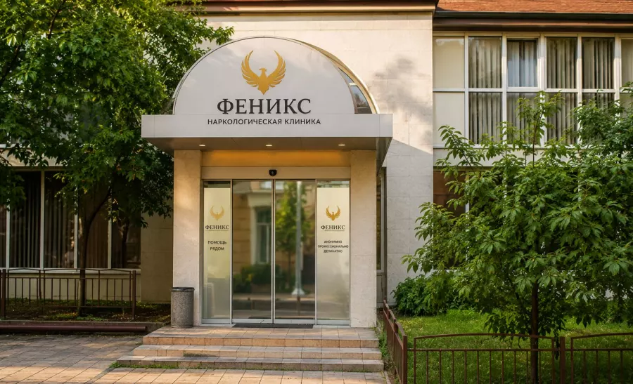 Вход в наркологическую клинику «Феникс» в Волжском